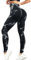 Lishang Leggins Deportivos Mujer Push Up Mallas Mujer Deporte Cintura Alta Mallas Deportivas Conjunto Fitness para Gym Entrenamiento Yoga Jogging B Tie-Dye Negro M