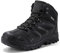 NORTIV 8 Herren Outdoorschuhe Wanderstiefel Trekking Wanderschuhe Wasserdicht Mid Kletterschuhe Bergsteigen Klettern Wandern Schuhe Hiking Boots,Size 46,Alles Schwarz,160448_M-E