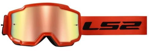 LS2 Crossbrille Charger Iridium MX Brille, H-V ORANGE IRIDIUM VISOR