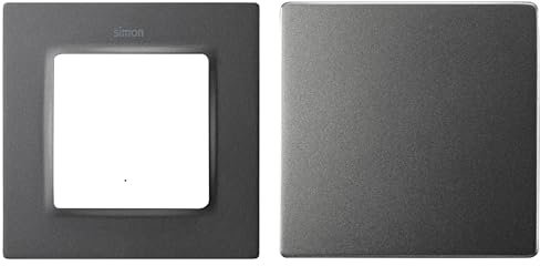 SIMON - Lote de marco y tecla conmutador Simon 82 Concept Titanio especial reformas