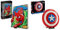 LEGO Art The Amazing Spider-Man Poster, 3D Wandbild-Set, baubares Leinwandbild & Marvel Captain Americas Schild Set, Avengers-Modellbausatz für Erwachsene mit Minifigur