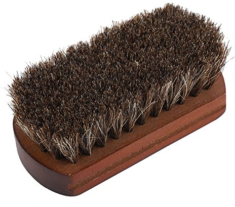 WOOXGEHM Schuhbürste, Polieren, Polieren, Weiche Schuhreinigungsbürste Aus Pferdehaar mit Holzsockel Zum Reinigen Von Staub Oder Schmutz