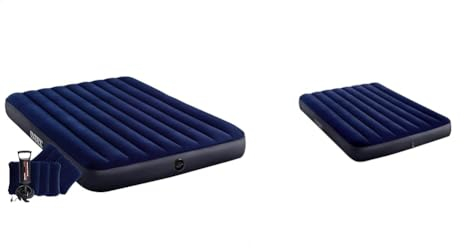 Intex 64765 Luftbett, Bunt, 203 x 152 x 25 cm (Set) & Luftbett, 64758, bunt, 137x 191 x 25 cm