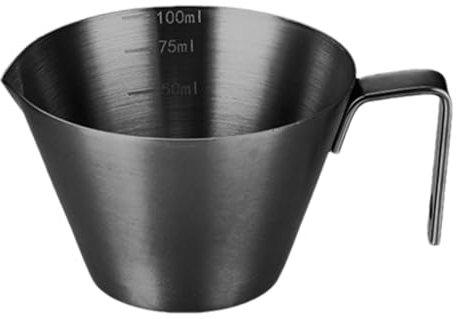 Taza medidora de acero inoxidable, vaso medidor de espresso de acero inoxidable, taza dosificadora de granos de café de acero inoxidable para la preparación de café, accesorios de espresso