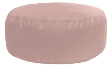 Bruni Pouf Sitzhocker L in Hellbraun – runder Sitzpouf, Indoor und Outdoor als Fußhocker, Yoga-Sitzkissen, Meditationskissen geeignet, in Deutschland gefertigt