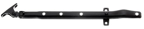 Alberts 843496 Fenster-Feststeller | für Klappfenster oder Drehflügelfenster | schwarz kunststoffbeschichtet | Gesamtlänge 285 mm | 10er Set