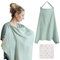 VEGCOO Couverture Allaitement Bébé, Couvertures d'allaitement, Tablier Allaitement Bebe et Serviette de Salive, Cache Allaitement Écharpe pour Mamans, Coton Douce Respirante Ajustable (vert clair)