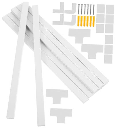 AUTSUPPL Pvc Cable Concealer Cord Cover Set 30x15mm 40cm Trunking, Accessories Kit, Screws and Self-adhesive Tape for Wall Mounted Tv Wire Management and Led Strip Cable Hiding