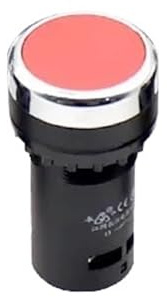 22mm Economical LA38-11/206A Button Switch Knob Switch Emergency Stop Switch Normal Open + Normal Close IDGTTLDF(Red)