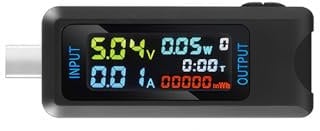 vreplrse Tragbare Netzteilmodelle Kapazität Kapazität Typ C Echtzeit für Stromversorgungsspannung, Funktion und Strom, 6527 – T (Typ – C)