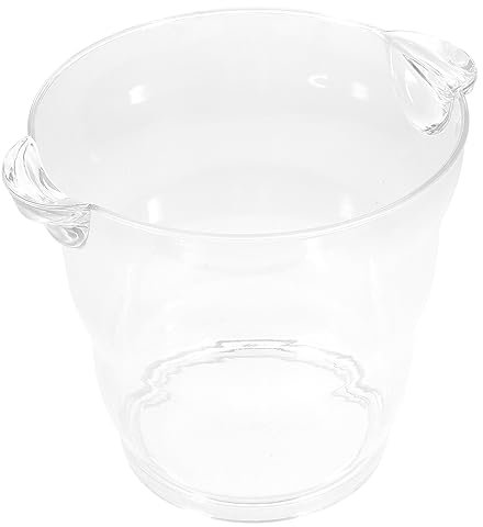 PRETYZOOM Barril de Cerveza Transparente Inflable Cubo de Cerveza balde con Tapa Cubitos Embudo Ice Cube Botella Chilly contenedor de Hielo en Barra Cubos de Hielo de Escritorio Acrílico