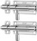 Lot de 2 verrous de porte en acier inoxydable avec cadenas, loquet de portail coulissant pour portails en bois, verrous de porte pour salle de bain, chambre à coucher, jardin, abri de jardin, garage