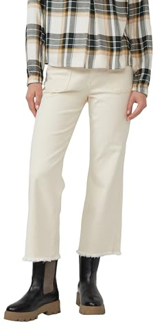 s.Oliver Damen Cropped Jeans Hose Cropped Jeans/Slim Fit/Mid Rise/Flared Leg/Fransensaum