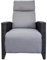 ONKBOITE Relaxliege Liegesessel, Ergonomische Relaxliege Rattansessel, Verstellbare Rückenlehne, mit Dickem Kissen, Geeignet für Drinnen, Balkon, Garten, Innenhof(Schwarz Rattankanten + Gray Kissen)