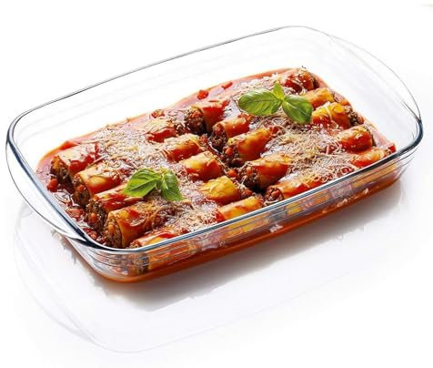 1.6L Rectangular Oven Proof Dishes, Glass Roaster Thermal Shock Resistant, Oven Proof Clear Glass Roasting Dish, for Oven, Microwave, Dishwasher