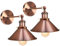 iDEGU 2 Stück Wandleuchten Industrielle Vintage Wandlampe Edison-Stil Metall Verstellbare Deckenlampe Retro Lampe mit 180° Drehung E27 Fassung Wandleuchte für Wohnzimmer Küche Flur (22cm, Rot Kupfer)