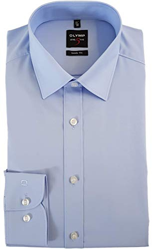 OLYMP Level Five Body fit Hemd extra Langer Arm Stretch hellblau