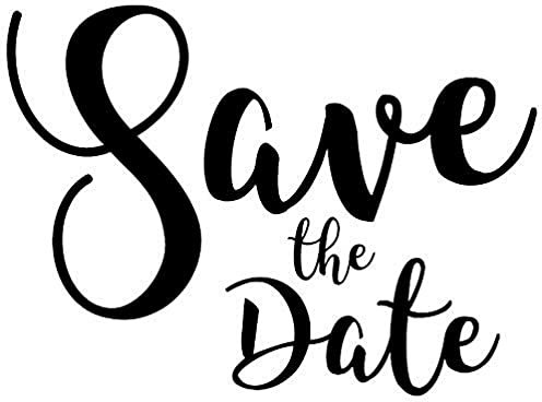 Rayher 29203000 Stempel, Motiv: Save the Date, 6 x 7 cm, Textstempel für Hochzeit, Taufe, Kommunion, Geburtstag, Party, zum Gestalten von Einladungen, Holzstempel Butterer