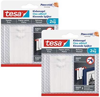 tesa Klebenagel für Tapeten und Putz (2 kg, 4 Stück)