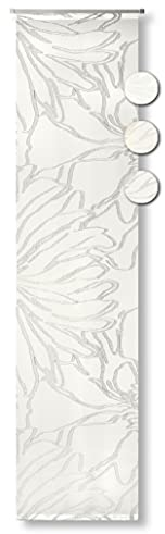 Neutex for you! Florenz Schiebevorhang, Gardine, Vorhang, Transparent, 245 x 60 cm, grau