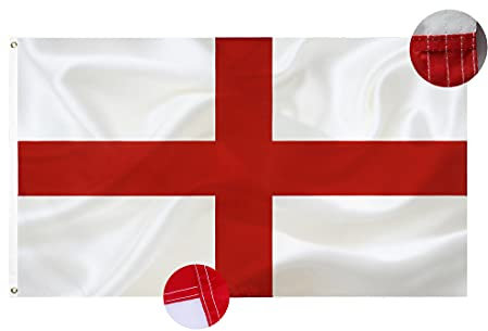 England flag British Flag 3x5FT -(90x150cm) Sewn Stripes Outdoors Indoors St George's Cross flag United Kingdom flag uk Flags Nylon flag Brass Grommets (England Flag)
