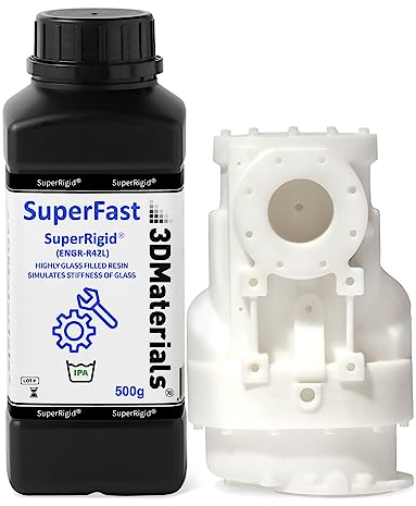 SuperRigid 3D-Drucker Harz 6,0GPa, 40% Nano-Mikro-Keramikpulver gefüllt für keramikähnliche Prototypen, Hergestellt in Korea von 3DMaterials (500g, Weiß)