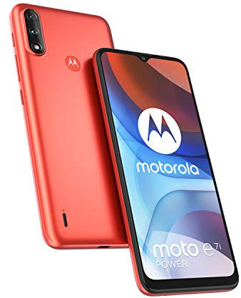 Motorola Moto E7i Power - Smartphone 32GB, 2GB RAM, Dual Sim, Satin Red