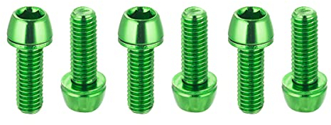 chooee Bulloni per pinza freno a disco per bicicletta, M6 x 18 mm, viti per mountain bike/MTB, verde