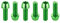chooee Bulloni per pinza freno a disco per bicicletta, M6 x 18 mm, viti per mountain bike/MTB, verde