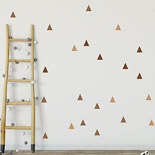 Dreieck Set Wandtattoo 60 Stück für Babyzimmer V286 Aufkleber Sticker Dreiecken Wandaufkleber Kinderzimmer Triangle in verschiedenen Farben (Braun)