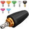 Dciustfhe Buse turbo pour nettoyeur haute pression, buse rotative et 7 pointes, raccord rapide 1/4', 4000 Psi, Noir, (406689)