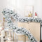 Ghirlanda natalizia spessa 2,7 m, con fiocchi di neve, tartufo, in rattan, decorazione natalizia per camino, scale, ringhiere, esterni, interni, decorazione per feste