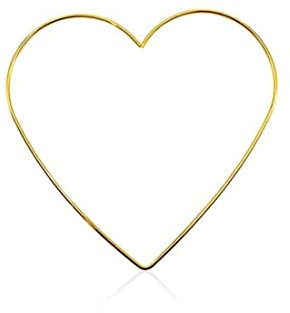 LEEQBCR Metallrahmen in Herzform gold Metallrahmen zum Basteln, ca. 20 cm, sehr gut geeignet für Traumfänger, Spitze, Wanddekoration und Pflanzen