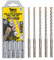 5 x SabreCut QSCK5A 5mm 5.5mm 6mm 7mm 8mm x 160mm Quattro PGM Approved Full Carbide 4 Cutter Tip Vortex Flute SDS Plus Drill Bit Mix Kit For Stone Concrete Brick Block