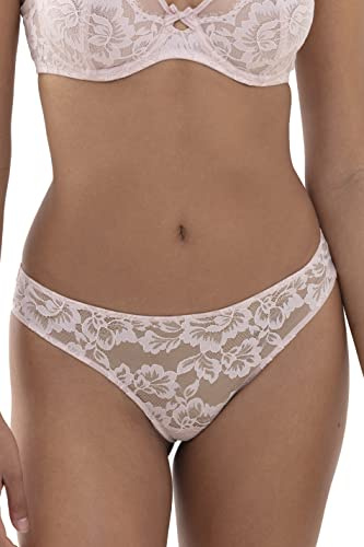 Mey Damen String mit Spitze Serie Amazing | Hüftiger Sitz, Flacher Bund, Vollspitze, Baumwolleinsatz, Elegantes Dessous-Material, Gr. 36-46