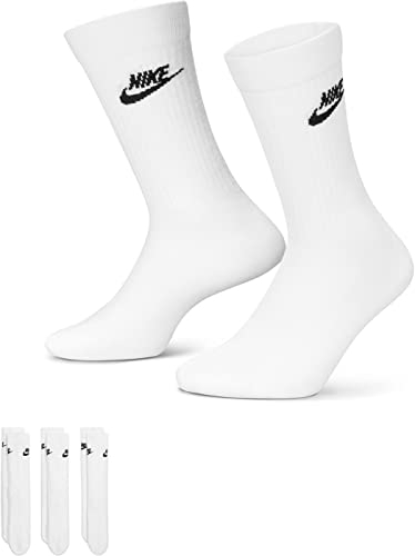 Nike Mixte Nike Sportswear Everyday Essential Socks, White/Black, M EU