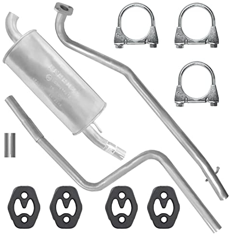 Schalldämpferset Abgasrohr Endschalldämpfer Auspuff Endtopf für Fiesta V 5 MK5 1.4 TDCI Mazda 2 1 I DY 1.4 CD