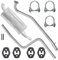 Schalldämpferset Abgasrohr Endschalldämpfer Auspuff Endtopf für Fiesta V 5 MK5 1.4 TDCI Mazda 2 1 I DY 1.4 CD