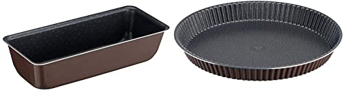 Tefal Perfectbake Moule A Cake 28cm Aluminium 100% Recyclé J5547302, fabriqué en France & Perfectbake Moule A Tarte 24cm Aluminium 100% Recyclé J5548202, fabriqué en France