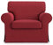 MASTERS OF COVERS Sesselbezug kompatibel mit IKEA Ektorp Sessel, Ersatzbezug, handgefertigt, 100% Baumwolle 104 cm x 88 cm x 88 cm (Baumwolle, Rot)