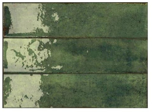 Tenedos Scandiano - Piastrelle in porcellana lucida fatte a mano, 6,3 x 25,4 cm, per cucina, bagno, doccia, caminetto (verde scuro, scatola da 50 pezzi) (2,5 piedi quadrati)