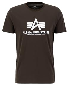 Alpha Industries Herren Basic Für T-Shirt, Black Olive, M EU
