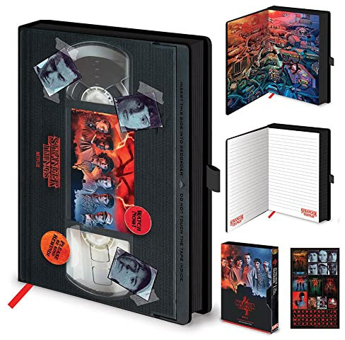 empireposter Stranger Things - S4 - VHS - Offizielles Premium Lizenz-Notizbuch im A5 Format - Größe 15x21 cm