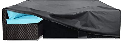 Yooyu Casa per Meubles de Jardin, Robuste Tissu Oxford 838D pour Mobilier de Jardin Housse Iimperméable, Coupe-Vent,Anti-UV-160x70x75cm-Nero
