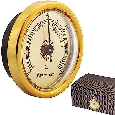 Itrimaka Humidor Igrometro Rotondo Analogico | Tester di Umidità Meccanico da 45 mm Con Magnete Posteriore, Alta Precisione, per Chitarra, Violino