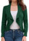 GRACE KARIN Women Thick Cardiagns Shawl Open Front Long Sleeve Knitwear Dark Green Peplum Cardigan Sweater L