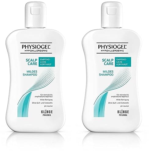 PHYSIOGEL Scalp Care Mildes Shampoo 250 ml – milde Reinigung und Kopfhaut Pflege speziell für empfindliche Kopfhaut – Feuchtigkeitsshampoo für juckende, trockene Kopfhaut (Packung mit 2)