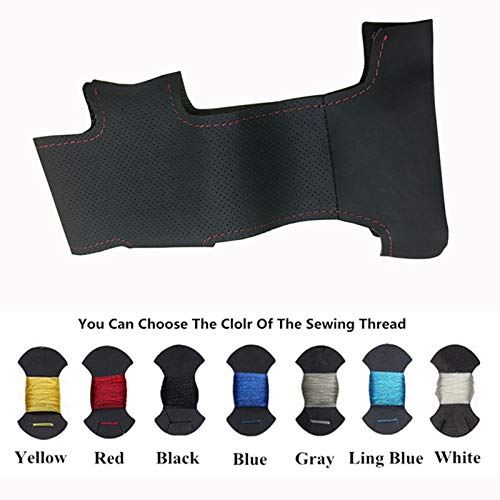 CarXs Schwarze Leder-Lenkradbezüge, passend für Opel Astra (H), Zafira (B), Signum Vectra (C), Vauxhall Astra Holden Astra