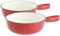 Rosenstein & Söhne Käsefondue Set Induktion: 2er-Set Käsefondue-Töpfe aus Gusseisen, 24 cm (Gusstopf, Fondue Topf Induktion, Weihnachten)