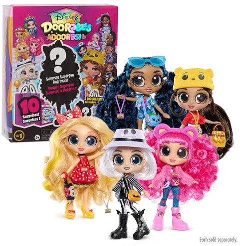 Disney Doorables ADOORBS-Puppen mit Zubehör, 11-teilig, 14 cm große Überraschungs-Sammelpuppe, Kinderspielzeug ab 5 Jahren von Just Play